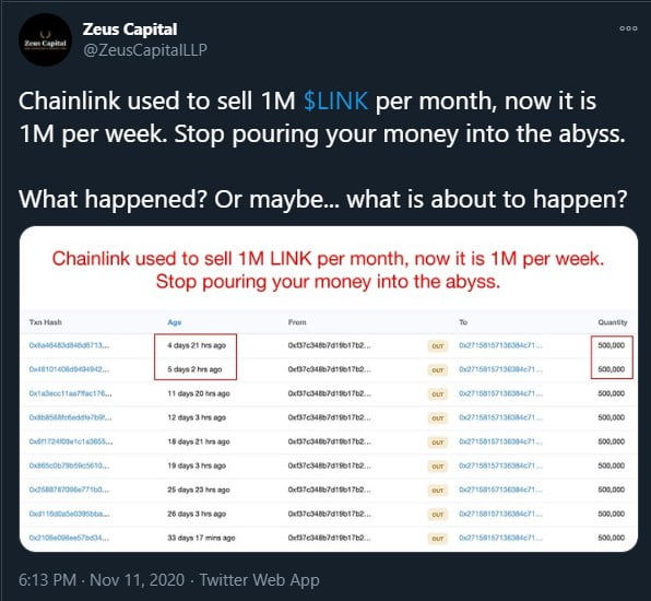 Zeus Capital Offers $100k For Info on ChainLink's 'Illicit Practices' 3