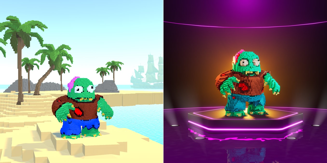 Original Kevin on the left; New Kevin on the right. Credit: Pixelmon NFT. 