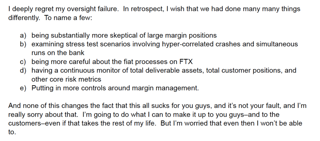 Sam Bankman-Fried wrote FTX employees a letter to break down why the crypto exchange crashed 3