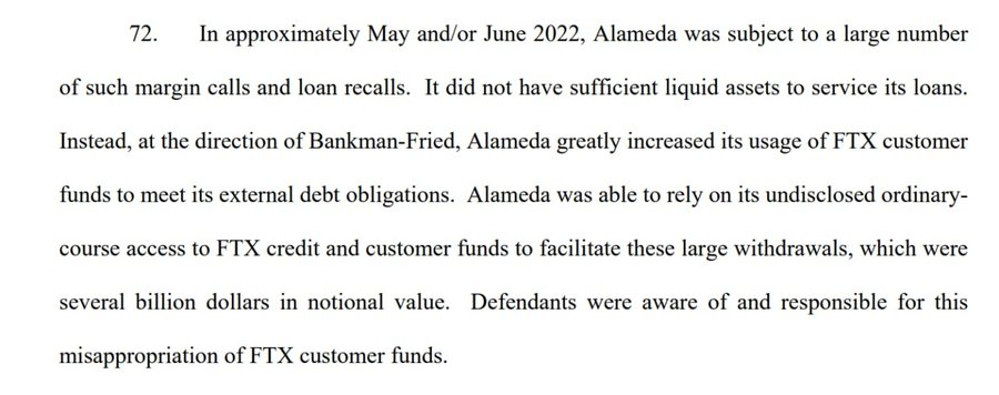 CFTC: Alameda Used FTX Customer Funds To Stave Off Insolvency In May/June 2022 11