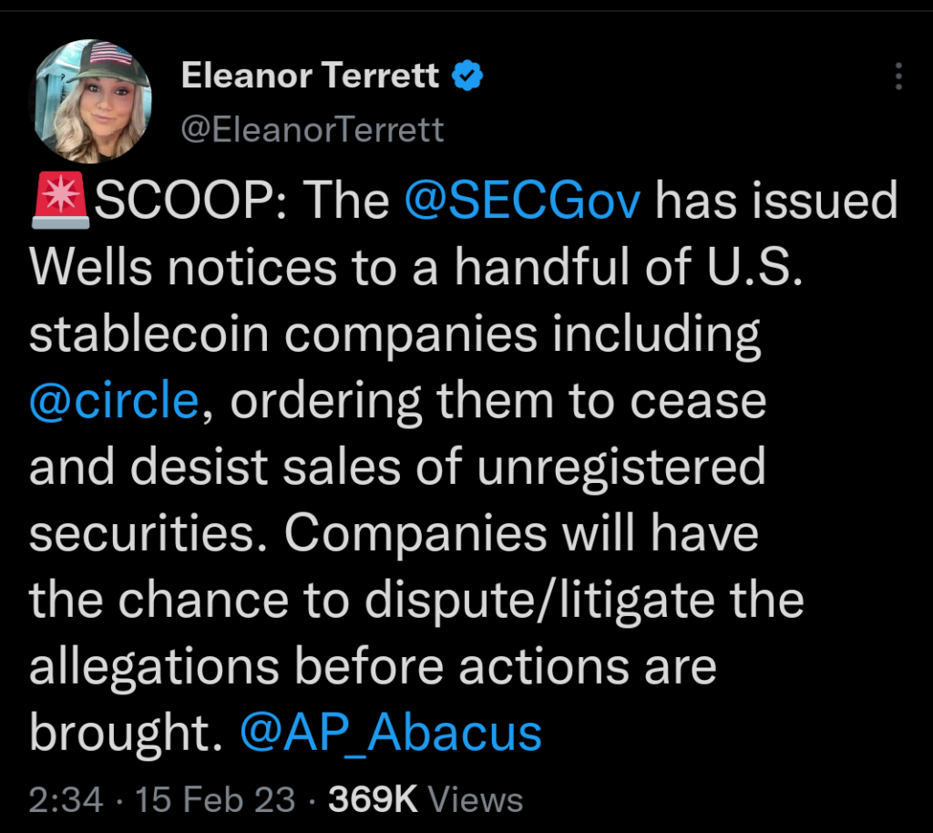 Circle Executive Quashes Rumor About Receiving Wells Notice From The SEC 15