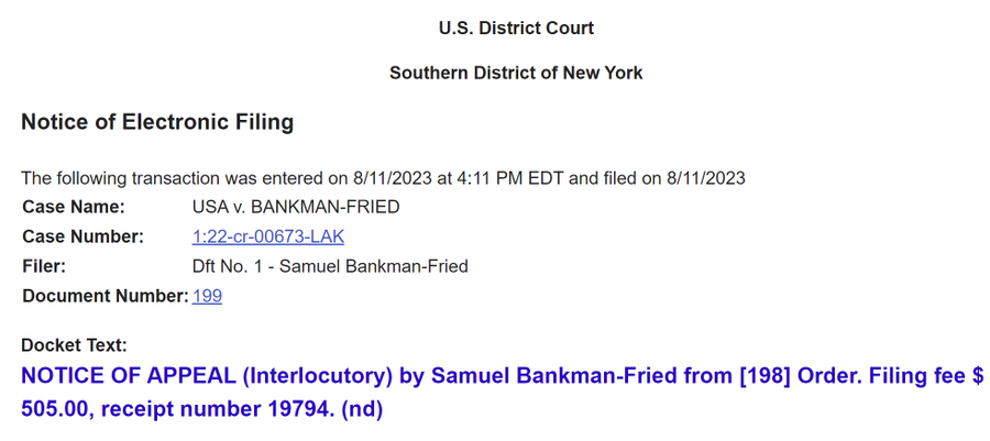 Sam Bankman-Fried's Lawyers Appeal His Bail Revocation Within An Hour Of His Arrest 16