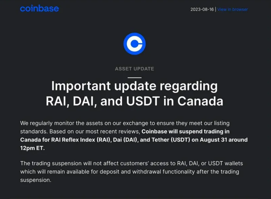 Coinbase Set To Suspend USDT Trading In Canada This Month 16